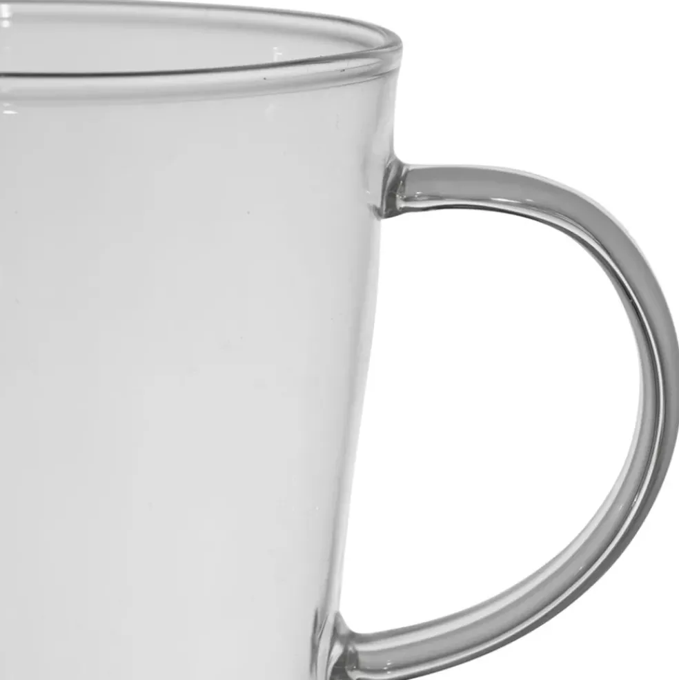 Lot de 4 tasses a thé love en verre multicolore 35cl - Colorea