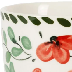Lot de 4 tasses en grès fleur multicolore 17cl - Bellagio