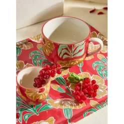 Lot de 2 tasses en grès multicolore 60cl - Flaura