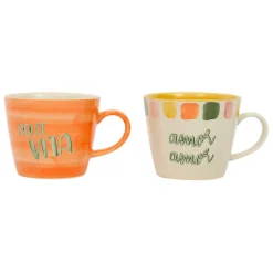 Lot de 2 tasses en grès multicolore 35cl - Dolce Vita