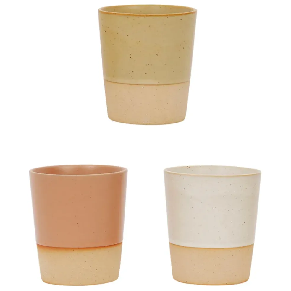 Lot de 3 tasses en terre cuite 28cl - Ekume