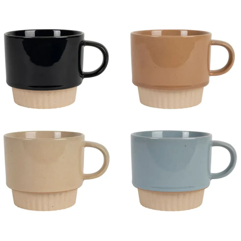 Lot de 4 tasses multicolore 37cl - Ekume