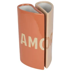 Lot de 2 vases en grès nude 13x6.5xh24cm - Funny