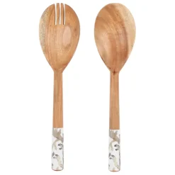 Lot de couverts de salade en manguier beige - Estran