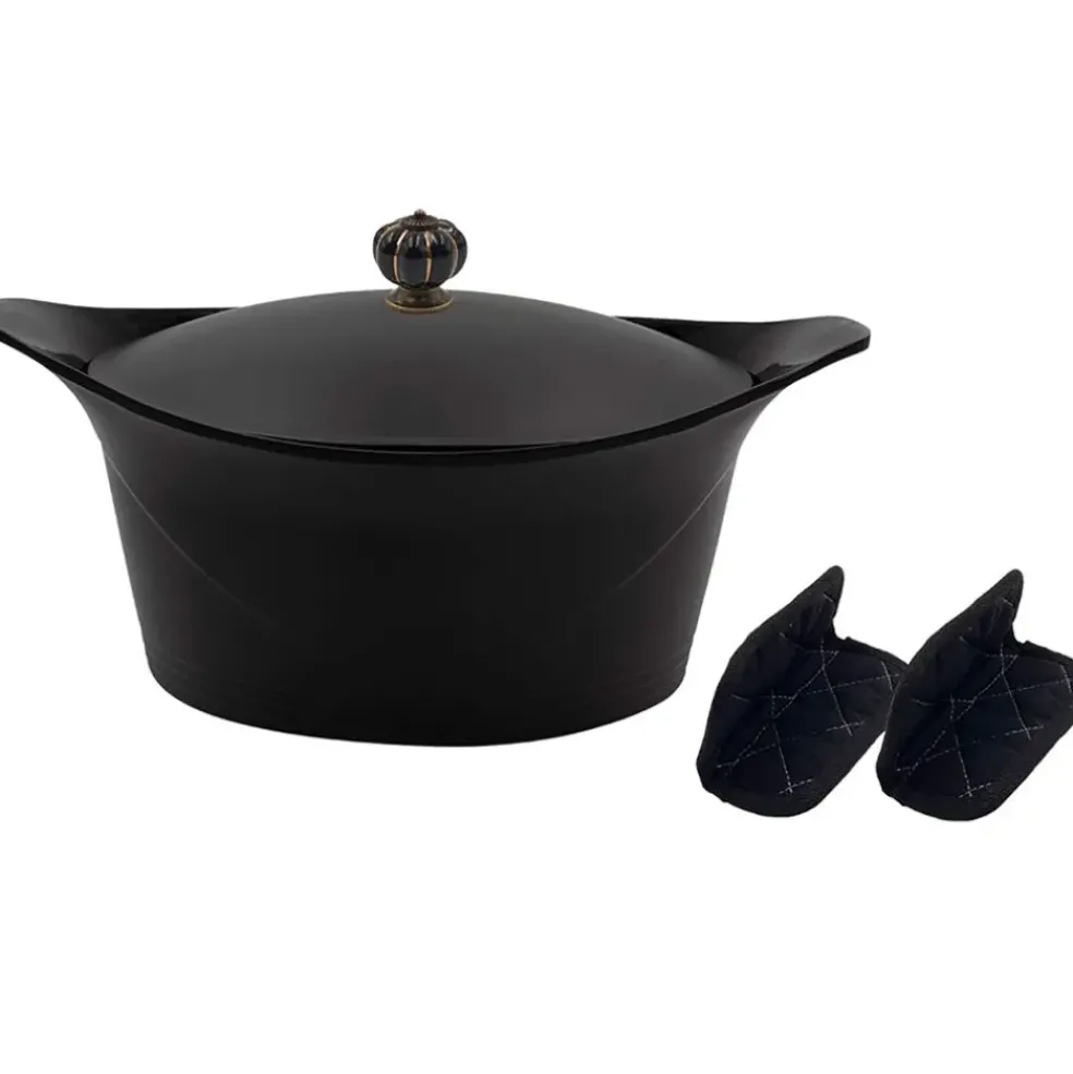 L'incroyable Cocotte graphite d24cm avec poignée couronne