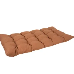 Matelas banco 15 capitons en coton terracotta 120x60cm - Colors
