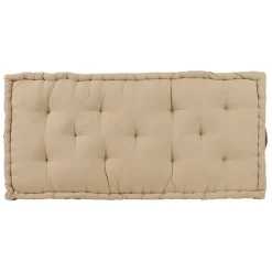 Matelas capitonné chambray beige en coton