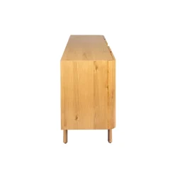Meuble bas 4 portes en chêne naturel 200xh80cm - Sirocco