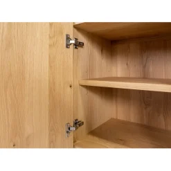 Meuble bas 4 portes en chêne naturel 200xh80cm - Sirocco