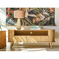 Meuble TV en bois L130cm - Saori