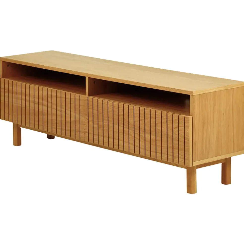 Meuble tv en chêne naturel 150x50cm - Paulo
