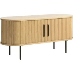 Meuble TV en placage chêne naturel l120cm - nola