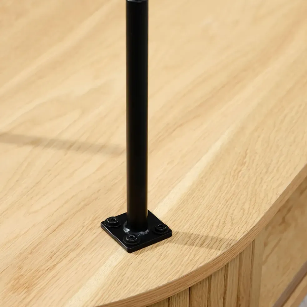 Meuble TV en placage chêne naturel l120cm - nola