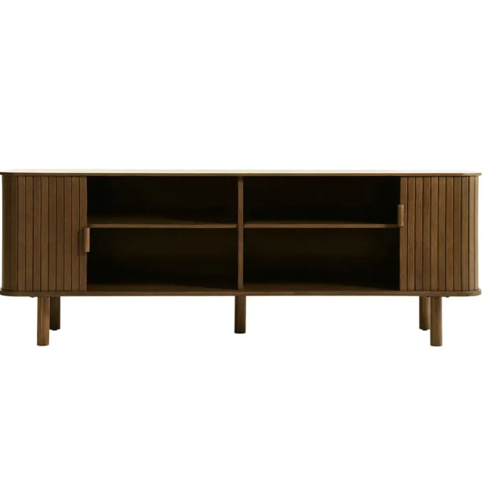 Meuble tv en placage chêne foncé L160cm - Cavo