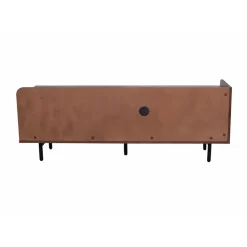 Meuble TV en placage noyer marron 150x55cm - Gino