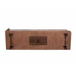 Meuble TV en placage noyer marron 150x55cm - Gino