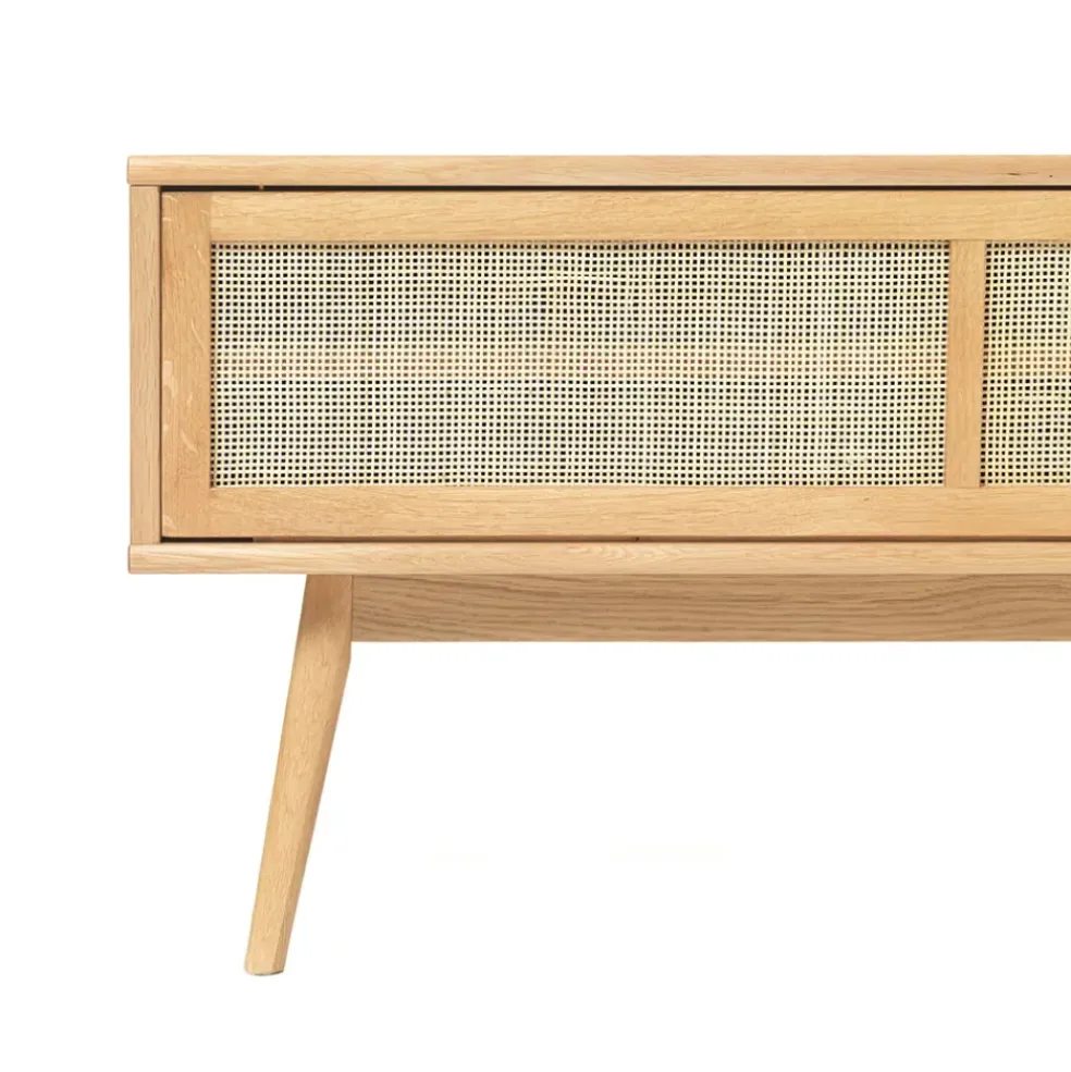 Meuble TV en plaquage chêne nature l150cm - barrali