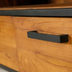 Meuble TV en teck massif 3 tiroirs L150cm - Alix