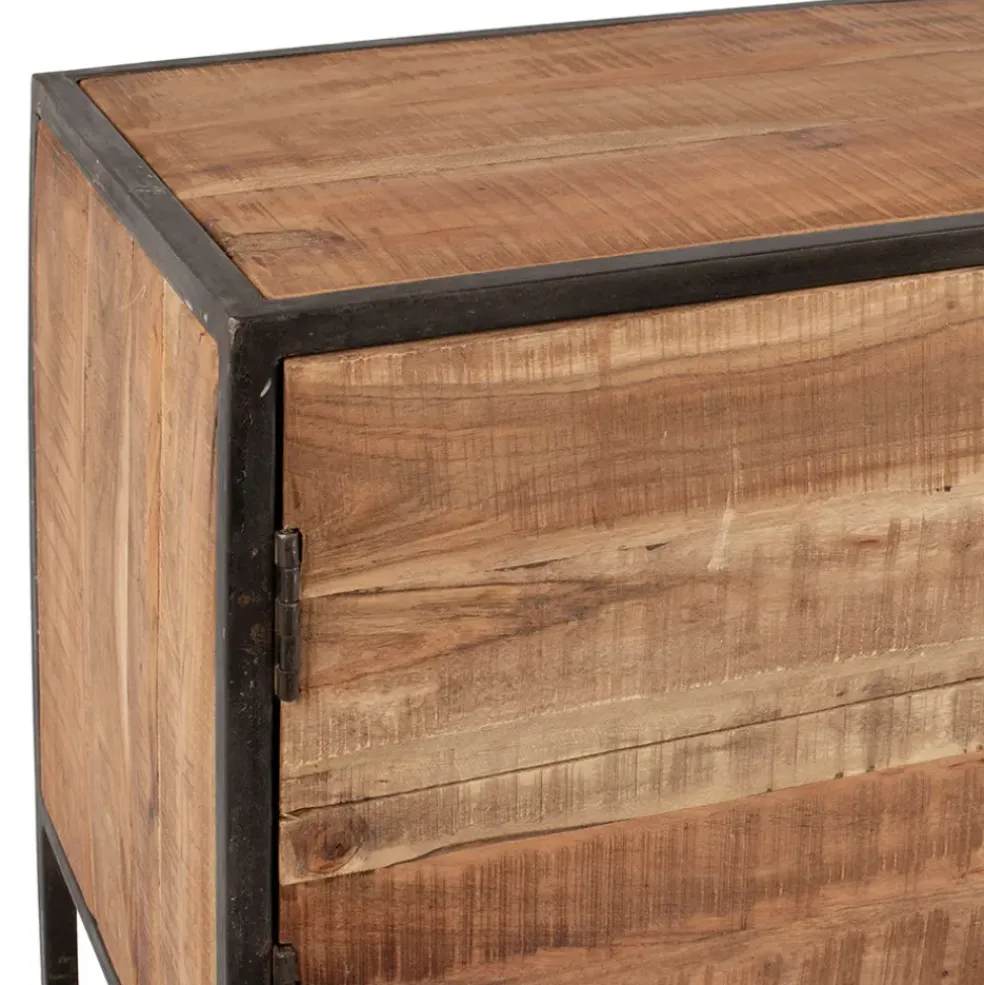 Meuble TV industriel en acacia et fer L175cm - Factory