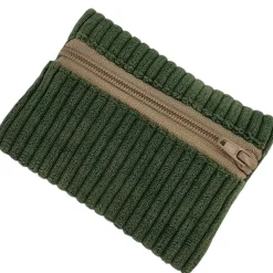 Mini pochette en velours kaki