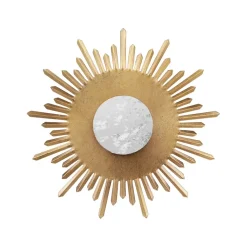 Miroir antique en fer doré d18cm - aureol