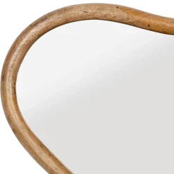 Miroir asymétrique en bois naturel de manguier 57x40cm - Hervea