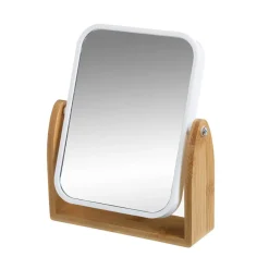Miroir carre grossissant blanc