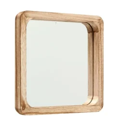 Miroir carre naturel en paulownia 30x30cm - Mambo