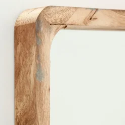 Miroir carre naturel en paulownia 30x30cm - Mambo