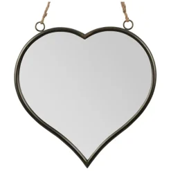 Miroir cœur en fer et miroir - Cœur