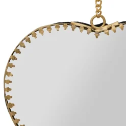 Miroir cœur en laiton et miroir 12.5x13.5cm - Cœur
