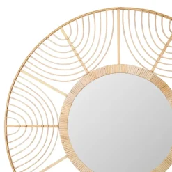 Miroir element naturel en bambou d80cm