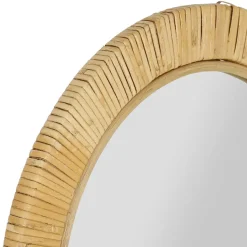 Miroir en rotin et mdf naturel 40x55cm - Tulum