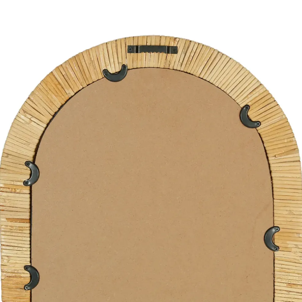 Miroir en rotin et mdf naturel 40x55cm - Tulum