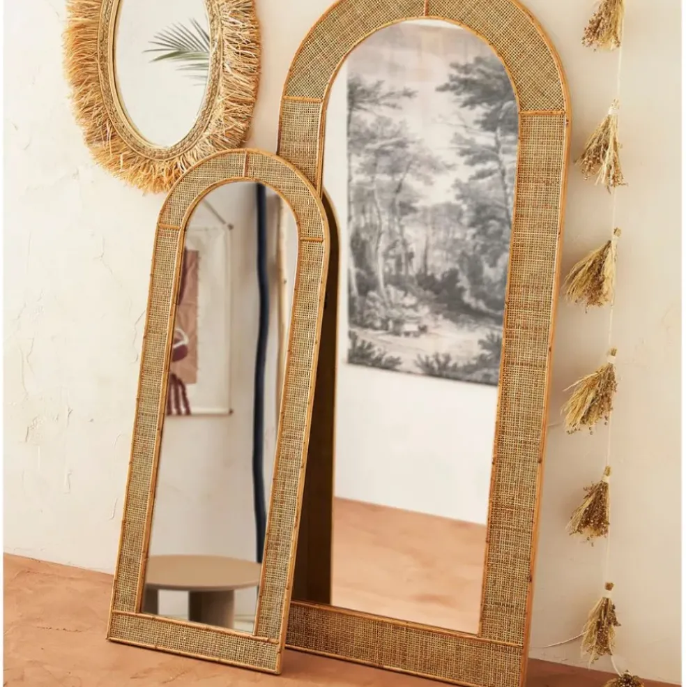 Miroir en rotin 70xh160.5cm - Tamba