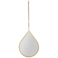 Miroir goute en fer doré 26.5x37cm - Ornalise