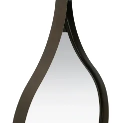 Miroir goutte en fer noir 42.5xh64cm - Kerian