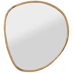 Miroir irrégulier en bois de manguier naturel 93x97cm -hervea