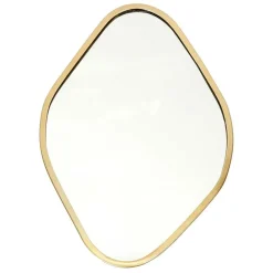 Miroir losange contour dore 34x25cm