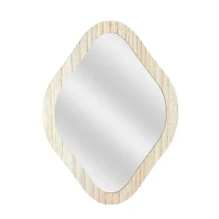 Miroir losange en bois clair 25x34cm - Elio