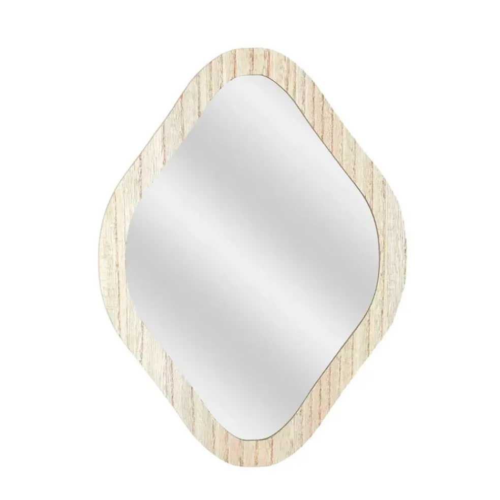 Miroir losange en bois clair 25x34cm - Elio