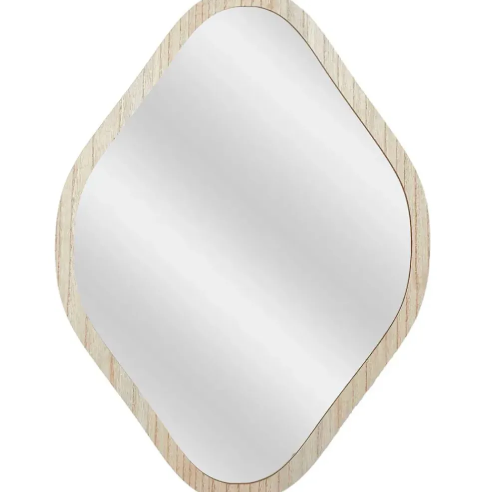 Miroir losange en bois clair 44x60cm - Elio