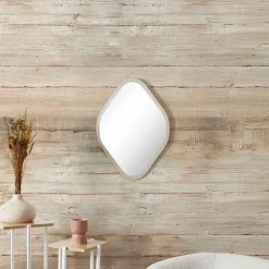 Miroir losange en bois clair 44x60cm - Elio