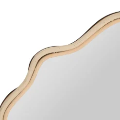 Miroir nuage en rotin naturel 40x25cm