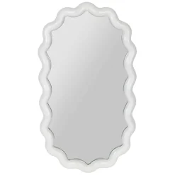 Miroir ovale blanc 27x49cm - Funky