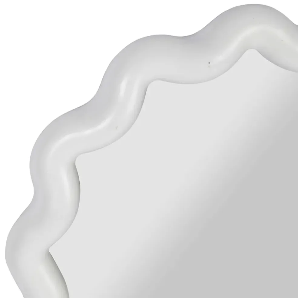 Miroir ovale blanc 27x49cm - Funky