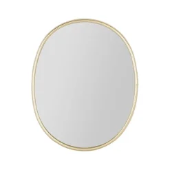 Miroir ovale en fer doré 40x35cm - Ilena