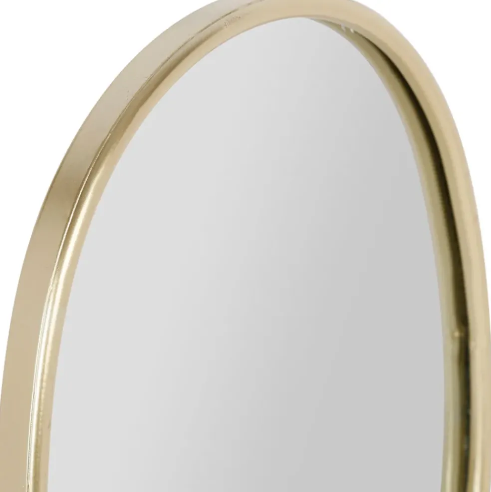 Miroir ovale en fer doré 50x42cm - Ilena