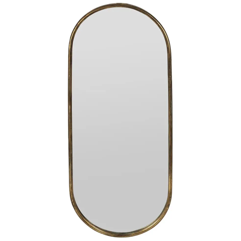 Miroir ovale en fer 35.5x89.5cm - Aziru