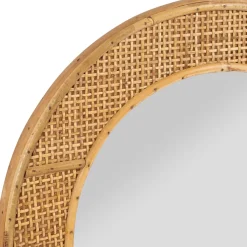 Miroir ovale en rotin naturel - Tamba